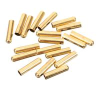 GALPADA 50pcs Golden Copper Shoelace Ends Tips with Cord End Lock, Practical Replacement Shoe String Caps for Home and Repair Shop Use, Suitable for Cyclists and Hikers
