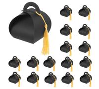 GALPADA 50Pcs Graduation Candy Boxes Creative Doctoral Cap Boxes with Tassels for Party Favors for Graduation Celebrations and Sweet Treats for Centerpieces