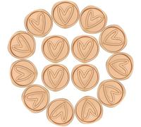 GALPADA 50pcs Heart Pattern Wedding Stamps Envelope Sticker Seals Classic Coffee Sealing Wax Lightweight Easy to Peel and Stick for Decorating Crafts