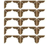 GALPADA 50pcs Iron Book Corner Protectors in Antique Style, Metal Decorative Cover for Scrapbooking and Cardmaking, Sturdy 14mm Triangle Guards for Protecting and Decorating Book Corners