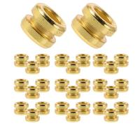GALPADA 50pcs Metal Guitar String Ball End Beads for Resonator and Acoustic Guitars Golden Vintage String Retainer Beads Replacement Bridge Tie Accessories