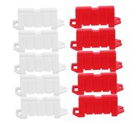 GALPADA 50pcs Mini Roadblocks Bright Red and White Racing Barriers Miniature Traffic Fences Model Track Accessories for Rc Car Drift Tracks and Creative Racing Scenes