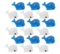 GALPADA 50pcs Miniature Dolphin Resin Figurines Tiny Ocean Dolphins Statues for Miniature Landscapes and Fairy Gardens Cute White and Blue Sea Animal Decor Accessories for Micro Landscape