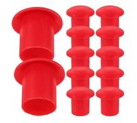 GALPADA 50pcs Plastic Rebar Safety Caps Mushroom Rebar End Covers Construction Safety Protection Accessories Easy Installation Reusable Red