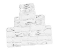 GALPADA 50pcs Reusable Fake Ice Cubes Transparent Plastic Crushed Ice for Decoration Photography Props Vase Fillers Party Wedding Table Display