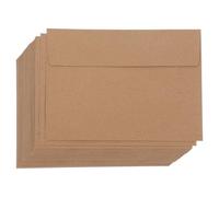 GALPADA 50pcs Self-Sealing Kraft Paper Envelopes for Invitations Greeting Cards Postcards Wedding Party Mailing Sleeves with Double Adhesive Vintage Brown Design