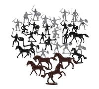 GALPADA 52pcs Miniature Knight and Horse Figures Realistic People Crafts for Medieval Model Lightweight for Micro Landscape and DIY Scene Decoration