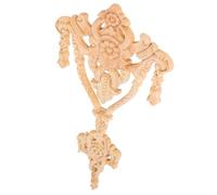 GALPADA 55x5.50x0.31in Woodcarving Decor Wooden Applique 2 Pack Khaki Artistic Three-Dimensional Layered Look Easy Installation Enhances Artistic Atmosphere Home Decoration for Cabinets