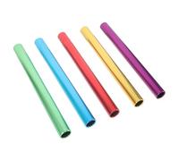 GALPADA 5Pcs Aluminum Alloy Relay Race Sticks for Track Sprint, Lightweight 30Cm Running Baton Set with Blue, Red, Gold, Green, Purple for School Competition and Athlete Training