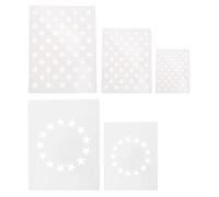 GALPADA 5pcs American Flag Star Painting Stencil Templates Set, Multi-Size Hollowed Star Airbrush Craft Stencils for DIY Wall, Wood, Fabric Painting and Decoration