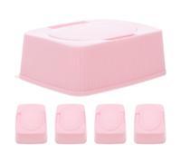 GALPADA 5pcs Baby Wipes Travel Case Refillable Wipe Tissue Storage Box with Lid, Pp Material, Child Friendly Appearance, Universal Compatibility, Travel Friendly the Go and Car Use