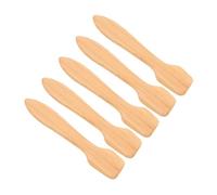 GALPADA 5pcs Bamboo Beauty Spatula Set Mini Mask Mixing Spoons Cosmetic Face Mask Spreaders Reusable Skin Care Makeup Tool for Facial Treatment