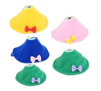 GALPADA 5PCS Bird Neck Collars Protective Anti-pecking Parrot Accessories for Wound Multi-color Soft Neck Rings for Budgerigar Cockatiel Conures