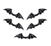 GALPADA 5pcs Black Bat Wing DIY Shoe Accessories Made of Cloth and Leather, Creative Easy to Apply Decorations for Bags and Hair, for Crafting and Updo Hair Accessories