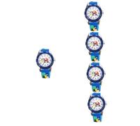 GALPADA 5pcs Boy Girl Cartoon Watch for Boys and Girls Lightweight Boy Girl Wristwatch Adorable Design Excavator Pattern