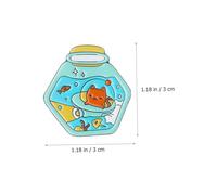 GALPADA 5pcs Cat Brooch Pin Cartoon Drift Bottle Design Adorable Enamel Pins for Women Fashion Hats Birthday Accessories