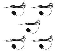 GALPADA 5Pcs Clip-On Lavalier Microphones for Phone and Camera, Multi-Functional Wireless Mic Set with Black Mini Lapel Mics for Teaching, Live Broadcast, Interview, and Tour Guide Use