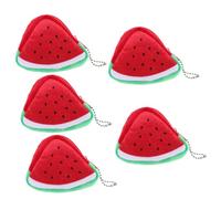 GALPADA 5pcs Cute Fruit Shape Purse Triangle Wallet for Women Compact Pouch for Keys and Items for
