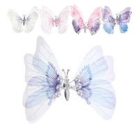 GALPADA 5pcs Delicate Butterfly Hair Pins for Small Hair Clips with Metal Yarn and Artificial Pearl Materials Long-lasting and Not Easy to Fade for Prom and Wedding
