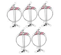 GALPADA 5pcs Fishing Wire Leader Rigs with Anti-tangle Balance Bracket for Saltwater Fishing Bottom Rigs with Swivels Snaps High Strength Tackle for Lures and Baits
