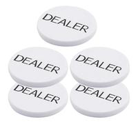 GALPADA 5pcs Gambling Game Accessory Counting Discs Counting Money Tokens White Easy to Carry Not Easy to Deform Simple and Convenient Design Professional Look and Feel Workmanship Bright