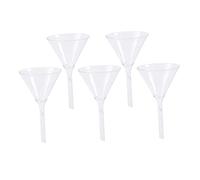 GALPADA 5pcs Glass Triangle Feeding Funnels for Analytical Chemistry Lab Use Thick Glassware for Liquid and Solid Transfer Lightweight Reusable Laboratory Equipment