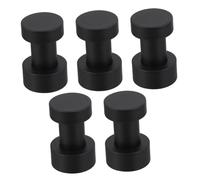 GALPADA 5pcs Heavy Duty Wall Hooks Solid Brass Bathroom Coat Towel Hangers with Screws Black Finish Home Kitchen Hanging