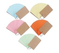 GALPADA 5pcs Index Cards Flashcards with Binder Ring 3x5 Inch Paper and Metal Sturdy Reminder Note Taking for Vacations and Daily Life