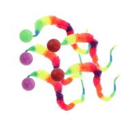 GALPADA 5pcs Interactive Cat Balls for Indoor Cats with Rainbow Caterpillar Decor Soft Material Stimulates Curiosity Helps Reduce Biting Behavior Lightweight Pet Supplies