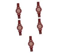 GALPADA 5pcs Luxury Diamond Women Watch Fashion Bangle Watch Women Wristwatch Band