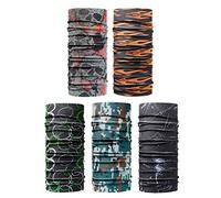 GALPADA 5pcs Multifunctional Elastic Headbands Cycling Headscarves High-performance Polyester Athletic Headwraps for Yoga and Cycling Sports
