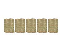 GALPADA 5pcs Natural Grass Woven Bunny Bedding Mat for Small Animals, Soft Sleeping Area and Protective Chew Bed for Hamsters and Rabbits, Pet Grass Mat for Comfortable Rest