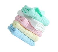 GALPADA 5pcs Newborn Facial Towels Cotton Muslin Face Cloths for Boy Girl Essentials Soft Towels for Bathing Wiping Newborn Boy