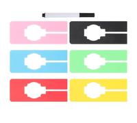 GALPADA 5pcs Plastic Hanger Size Dividers for Clothing with Writable Marker Pen, Reusable Rectangular Closet Separators with Smooth Surfaces for Shared Closet Management and Dorms