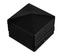 GALPADA 5pcs Post Cap Fence Post Topper Pyramid Plastic Black for Yard Home Garden Protection and Easy Installation