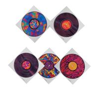 GALPADA 5pcs Retro Vinyl Records Wall Stickers Music Decor for Bedroom Living Room Self Adhesive Art Decals Easy Clean Removal for Music Lovers