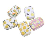 GALPADA 5pcs Small Tinplate Containers with Lids for Candy and Medicine Storage, Sturdy Material and Versatile Use, Cute Rectangular Mini Metal Tin Boxes for Travel and Home Organisation