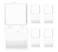 GALPADA 5pcs Transparent Mineral Specimen Display Case with Cushioned Interior Rock Collection Box for Crystal Gems Showcase Collectibles Storage Organizer