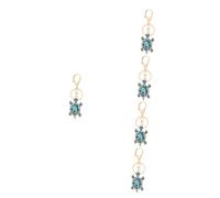GALPADA 5pcs Turtle Keyring Rhinestone Pendant Cute Turtle Keychain for Backpacks Handbags and Luggage Decoration Lightweight Hanging Accessory for Women and Men