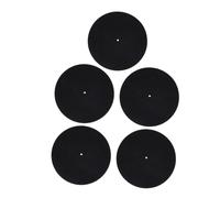 GALPADA 5pcs Vinyl Record Player Mat Anti-static Felt Slipmat with Shock Absorbing Pad for Phonograph Turntables Protective Vinyl Record Protector for Djs and