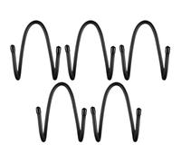 GALPADA 5pcs Wall-Mounted Yoga Mat Hooks Heavy Duty Plastic Storage Rack Space Saving Design Simple Stylish Black Exercise Mat Holder for Home Organisation