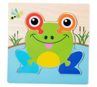 GALPADA 5pcs Wooden Animal Puzzle for Jigsaw with Bee Frog Goldfish Fish Elephant Patterns Educational Board for Imagination and Eye-hand Coordination Portable and Fun Learning