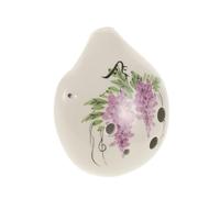 GALPADA 6-hole Ceramic Ocarina Alto F Key Beginner Wind Instrument Chinese Style Small Musical Instrument Toy for Children with Extraordinary Tones and Delicate Appearance