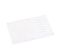 GALPADA 6-hole White Single-layer Guitar Rear Plate Neck Cover Electric Guitar Pickguard Tremolo Cavity Spring Cover Accessory for Electric Parts
