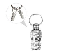 GALPADA 6 Pcs Dog Id Tube Collar Tags in Silver Brass Capsule Shape, Neck Decor to Prevent Pets from Getting Lost, Suitable for Dogs Collars