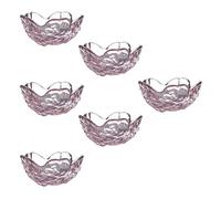GALPADA 6 Pcs Glass Soy Sauce Dishes Cherry Blossom Relish Plates Practical Multi-Functional Condiment Bowls for Home and Restaurants