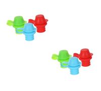 GALPADA 6 pcs Silicone Bottles Top Spout Adapters Leakproof Replacement Caps for Silicone Water Bottle Caps in Blue Green Red