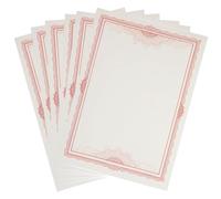 GALPADA 6 Sheets Printable Blank Honor Certificate Paper for Students Graduate Diplomas Awards Certificates Premium Paper with Elegant Border Writable and Vertical Horizontal Use Pink