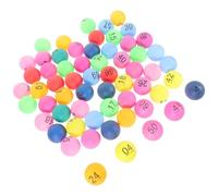 GALPADA 60 Seamless Plastic Number Balls for Raffle Bingo Games - Sturdy Number Lottery Balls Bright Colours for Parties Events