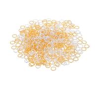 GALPADA 600pcs Open Jump Rings Connectors for DIY Jewelry Making Gold Silver Faceted Wire Rings for Earrings Bracelets Artistic Crafting Supplies